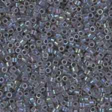 Miyuki delica Beads 11/0 - Grey lined opal ab DB-1774